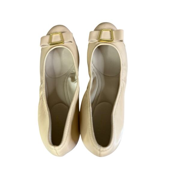 Elegant Cream Wedge Shoes - Picture 8 of 14